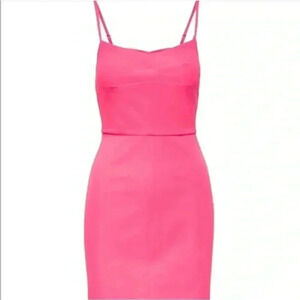 Banana Republic Womens Bodycon Sheath Dress Sz 4 Pink Barbie Cocktail Party Work